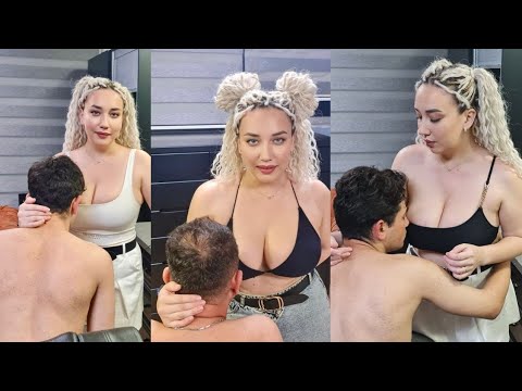 💈LADY ANASTASIA'S UPPER BODY ASMR MASSAGE COMPILATION IN REAL BARBERSHOP | CALM DOWN & FORGET STRESS