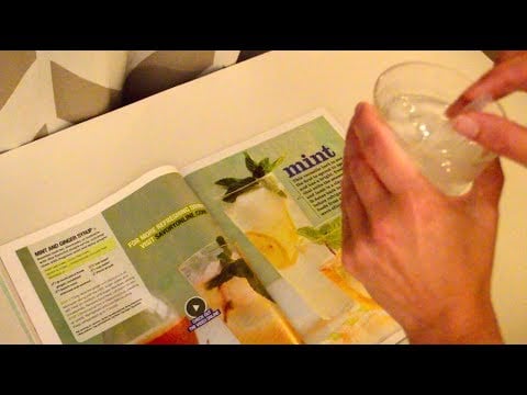 Asmr - Recipe Magazine Reading with a Glass of Ice Water - Softly Spoken