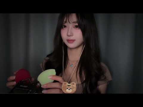 ASMR for Sleep 😴 | 8 Powder Puff Sounds | Soft Ear Massage & Ultimate Relaxation