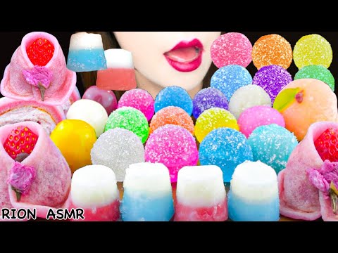 【ASMR】WAGASHI PARTY🍡 KANTEN JELLY,ANKO BALL,APPLE DAIFUKU MUKBANG 먹방 EATING SOUNDS