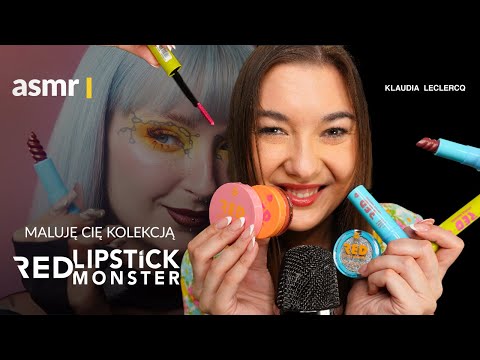 Maluję Cię kosmetykami Red Lipstick Monster ASMR po polsku