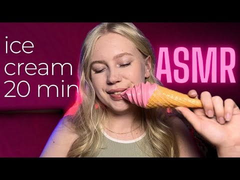ASMR 🎧 ice cream | mouth sounds 20 minutes | #asmrminuha #asmr 