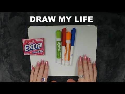 ASMR Gum Chewing Draw My Life | Childhood Vacations | Whispered Story Time