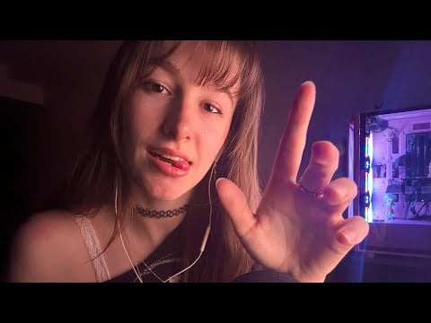 ASMR Upclose Mouth Sounds (with chaotic hand movements and camera tapping)