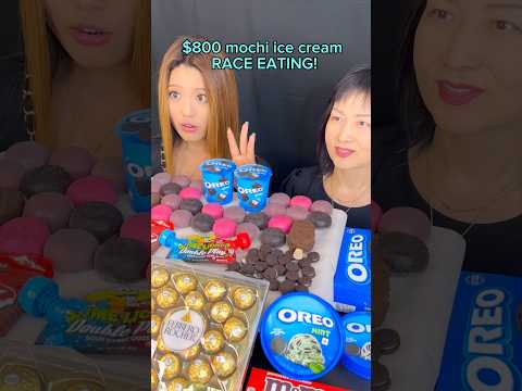$800 mochi ice cream race eating challenge… #food #eating #mukbang #mochi #icecream