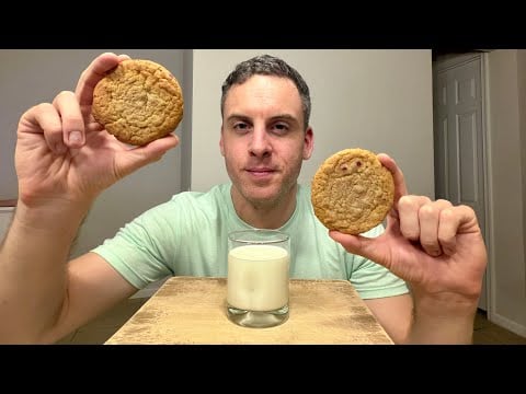 ASMR Eating Cookies & Milk