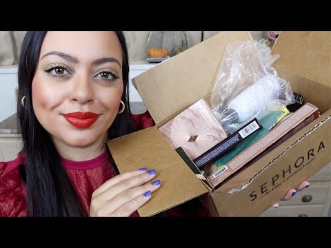 ASMR| SEPHORA VIB SALE HAUL 2021 (unboxing, lid sounds, tapping, liquid sounds) Super Relaxing!