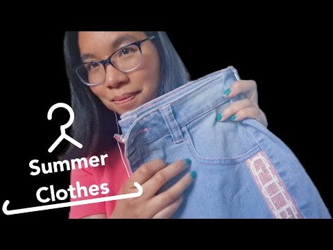 ASMR MY SUMMER CLOTHES COLLECTION (Soft Spoken (ish), Fabric Sounds, Lofi) 👗👕