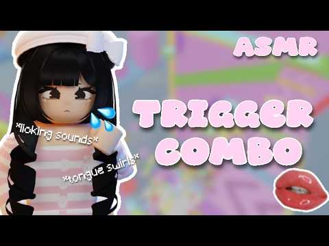 roblox asmr ★ 💦 INTENSE combo (tongue swirls + mouth sounds & licking) 💋