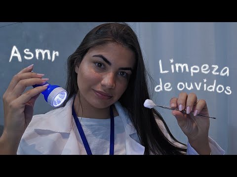 ASMR ROLEPLAY Limpeza de ouvidos profunda 👂🏻🫧 (Dá muito sono)