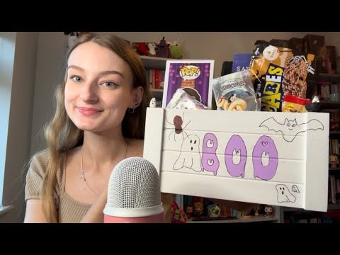 ASMR Book Boo Box Unboxing 🎃👻 (trigger assortment and close whispers) 