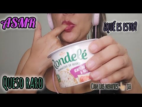 ASMR | PRUEBO ESTE QUESO UNTABLE CON MIS DEDOS | super relajante #asmr 