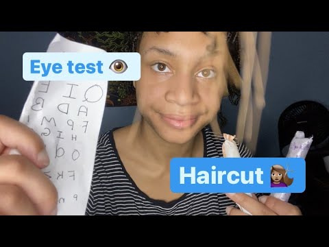 ASMR - Haircut then Eye Test (Jennifer)