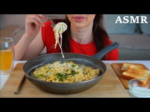 ASMR | Creamy Alfredo Pasta | EATING SOUNDS | No Talking | Lady M. ASMR