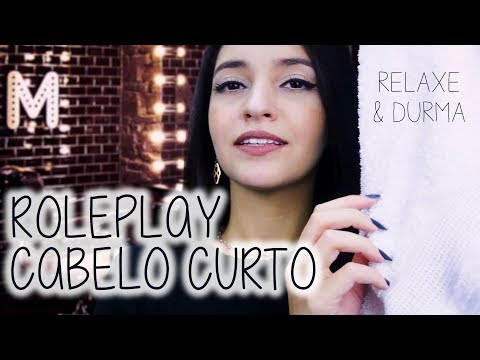 [ASMR] Cabeleireiro ✂ Lavagem, Shampoo, Pincel na Tela, Corte de Cabelo Curto, Maquininha l Roleplay