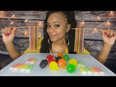 😋 ASMR 😋 Tik Tok's Popular Jelly Fruits, Jelly Noodles & Nik-L-Nips 🍓🍇🍊🍋😋