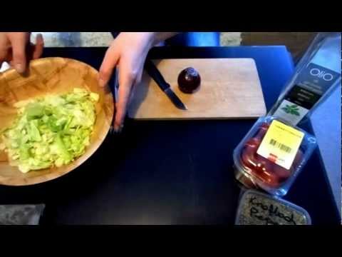 ASMR Soft Spoken - Cooking video (Making a salad)