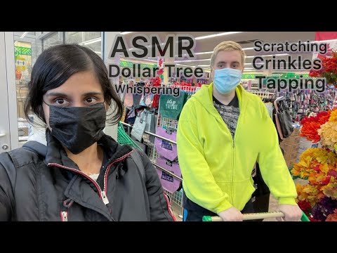 ASMR Dollar Tree Walkthrough 💖Tapping Scratching Whisper Crinkle Sounds For Sleep