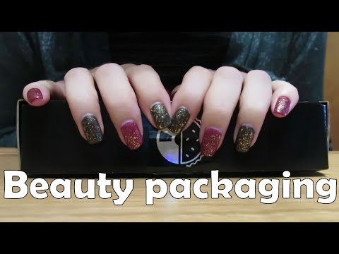 ASMR tapping and lids ~ empty beauty product packages & soft speaking