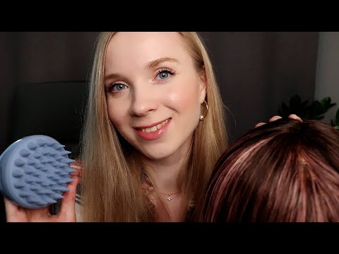 ASMR SUOMI Päähieronta & Hiusten Harjaus Roleplay💆ASMR Scalp Massage Realistic Roleplay