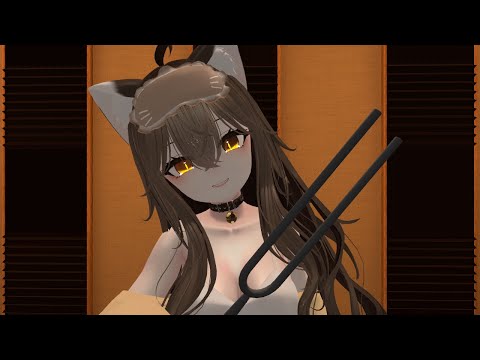 No Talking Binaural Tuning Fork ASMR (with a small eye exam included!) | VRChat ASMR