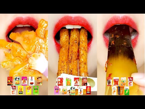 [ASMR MUKBANG] SPICY CHINESE MALA SNACK Latio, 중국 간식 이모지 먹방 EMOJI FOOD EATING SOUNDS