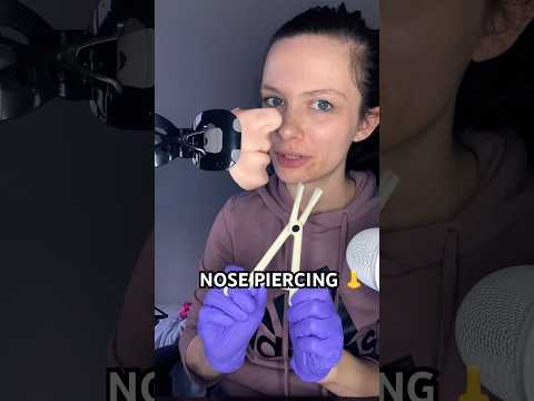 ASMR PIERCING YOUR NOSE 👃 #asmr #shorts #shortsvideo #asmrsounds