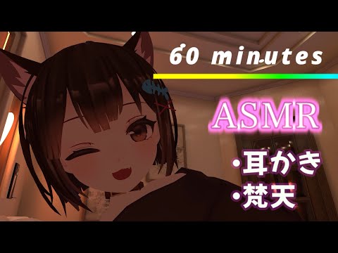 【3DASMR】猫娘が癒し耳かき・梵天で癒してあげる【ear cleaning/귀청소/no talking/asmr sleep/耳掃除】