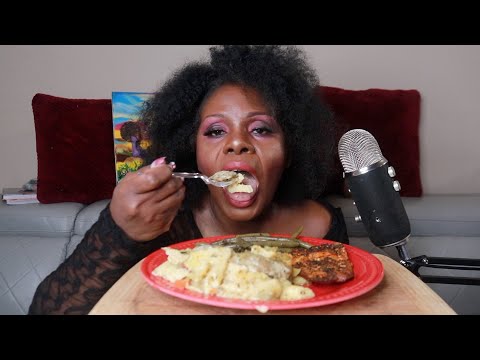 SAUSAGE ALFREDO ASMR EATING SOUNDS