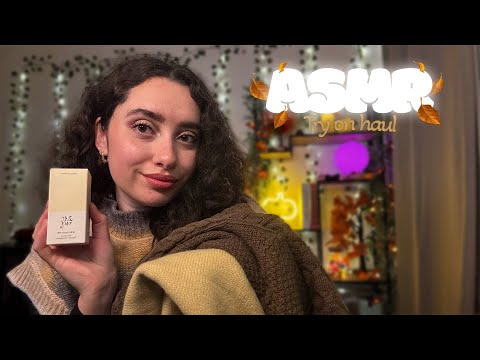 🌙 ASMR FRANÇAIS : TRY ON HAUL TOUT DOUX D'AUTOMNE  🍂🛍️