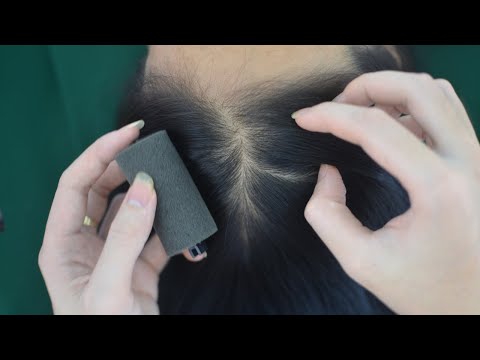 ASMR No Talking Scalp Massage, Scalp Scratching, Hair Parting Sounds For Headache Reduce