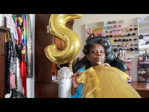 ASMR Blowing Up My BIRTHDAY BALLOONS