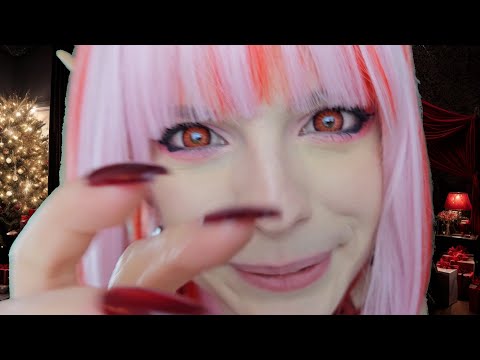 ASMR Xmas Succubus Sylk Tickle Torture | Purring | Cute | Dark Sylk | Long Fake Nails