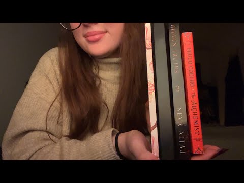 ASMR tapping and gripping books 📚 | booksounds, tapping with long nails