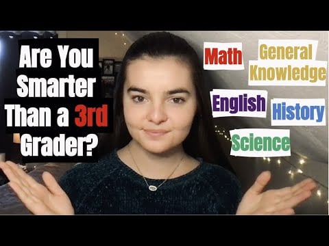 ASMR Are You Smarter than a 3rd Grader? | Whispering 55 Trivia Questions
