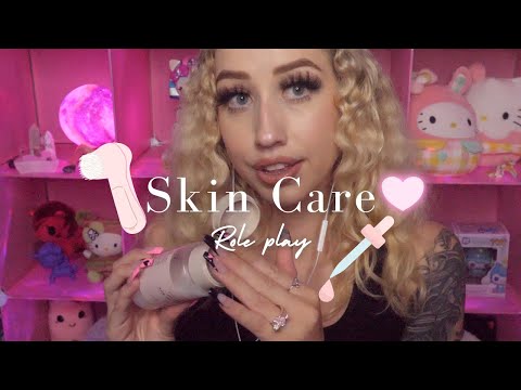 ASMR ♡ Bestie Pampers You and Does Your Skincare! (Cozy Personal Attention & Mouth Sounds)