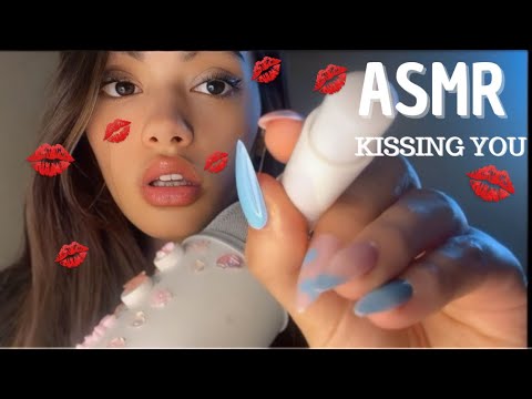 ASMR | Te lleno la carita de besitos, y me aplico labial 🌷💗 (Kisses sound, mouth sounds)