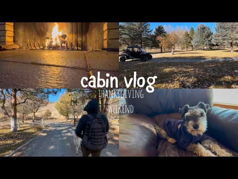 ASMR thanksgiving weekend vlog // cabin tour, whisper ramble, relaxing visuals 🤎