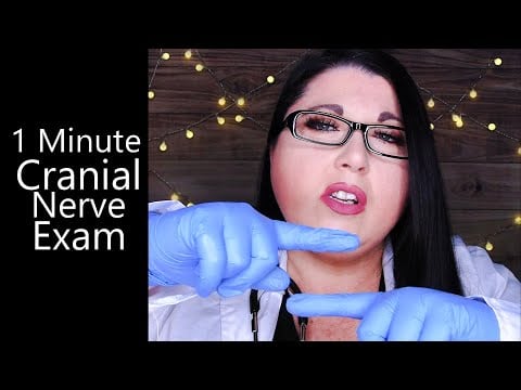 ASMR 1 Minute ⏰ Cranial Nerve Exam (Whisper) (Gloves, Light Triggers) Medical RP