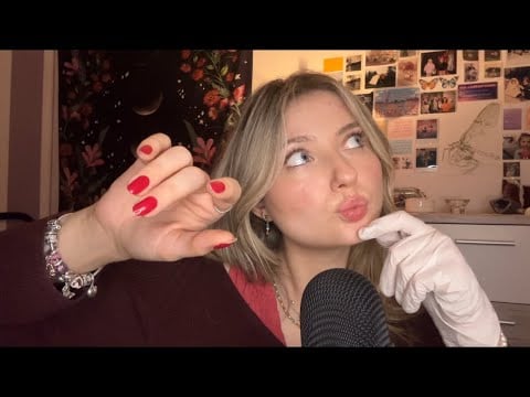 ASMR | hand movements with mouthsounds (finger fluttering with and without gloves, no talking) 