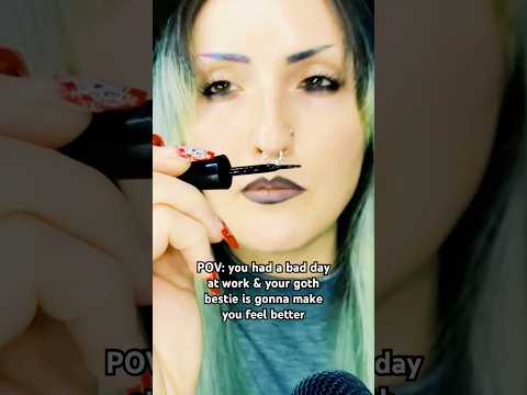 🥀Goth Girl Makeup Roleplay pt3🥀 #asmr #asmrvideos #asmrroleplay #gothgirl #asmrsounds