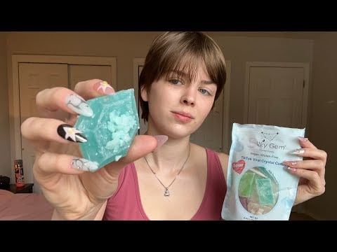 ASMR Finally Trying Silky Gem Candies (soft spoken)