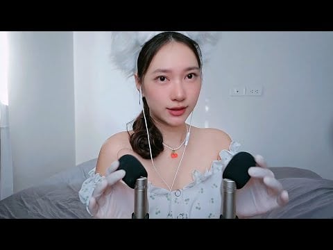 ASMR Latex Gloves Tapping Foam Mic 🧤