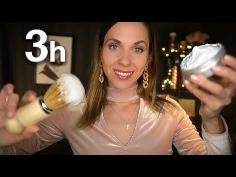 ASMR 3 Hours 💈 "Full Service" VIP Barbershop (Haircut, Shave, Massage)