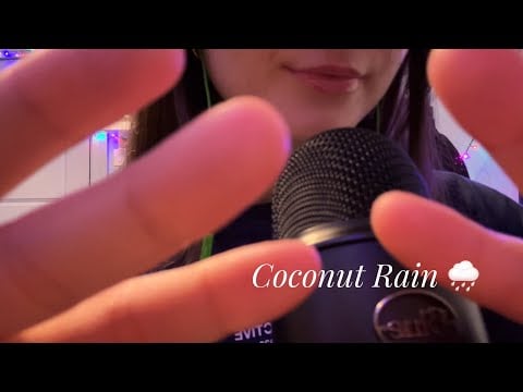 The Softest Coconut Rain ASMR 🥥🌧️ - Slow & Hypnotizing Mouth Sounds 