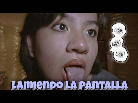 ASMR LAMIENDO LA PANTALLA P.4 (screen licking) | ESPECIAL 700 SUSCRIPTORES (ALIENS)