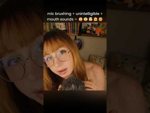 Mic brushing, mouth sounds, unintelligible whispering #asmr