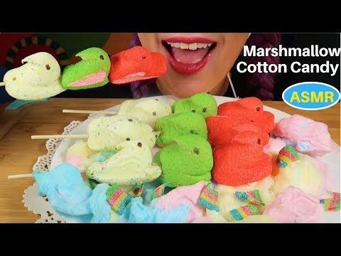 ASMR PEEPS MARSHMALLOW, COTTON CANDY |수박맛마쉬멜로우, 솜사탕 CURIE. ASMR