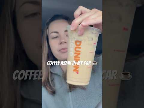 trying out dunkin coffee and donuts☺️check it out to see my pup in the background with me lol #asmr
