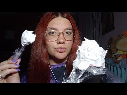 SHAVING CREAM ON MIC + CRINKLES (Tingly Sounds) 😴💜 | ASMR ITA